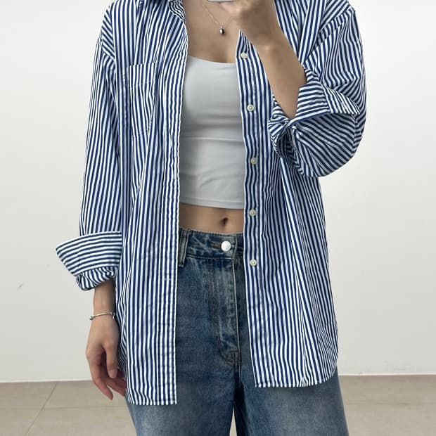폴로랄프로렌 스트라이프 셔츠 M