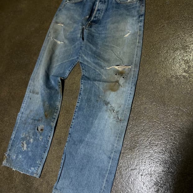 빈티지 EDWIN 505X 셀비지 