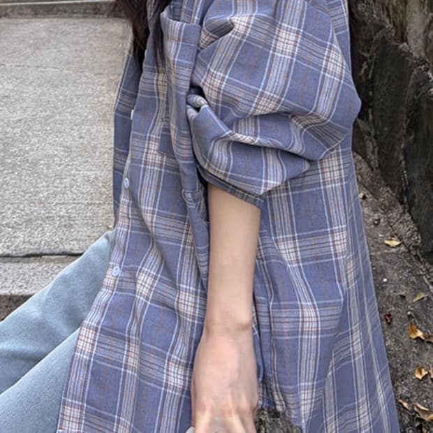 Blue check shirts