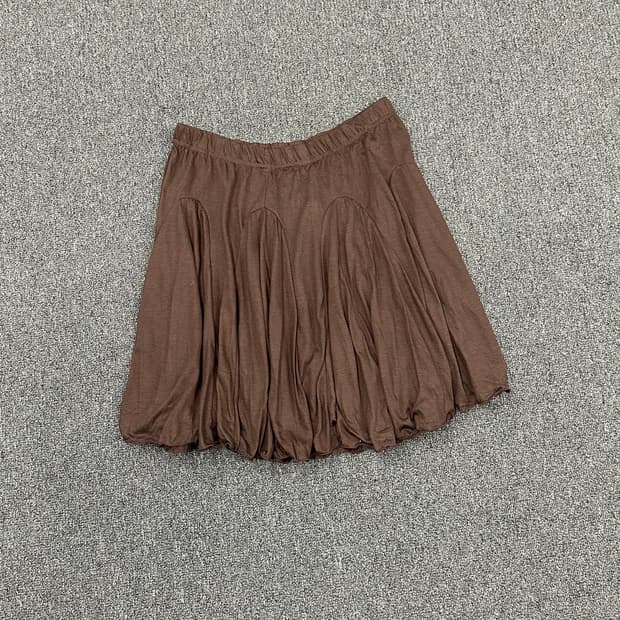 L)Japanese vintage 브라운 플리츠 미니스커트