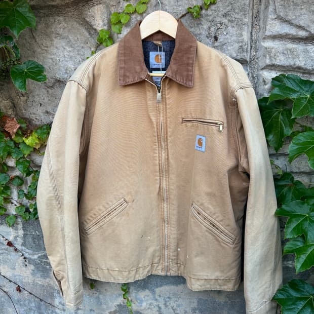 90s 칼하트 j01 브라운 빈티지 디트로이트 자켓 
