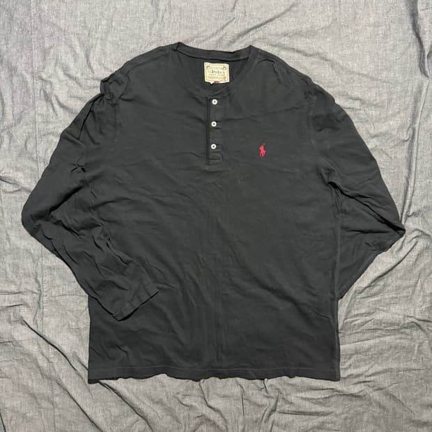 Long Sleeve Henry Neck T-Shirts