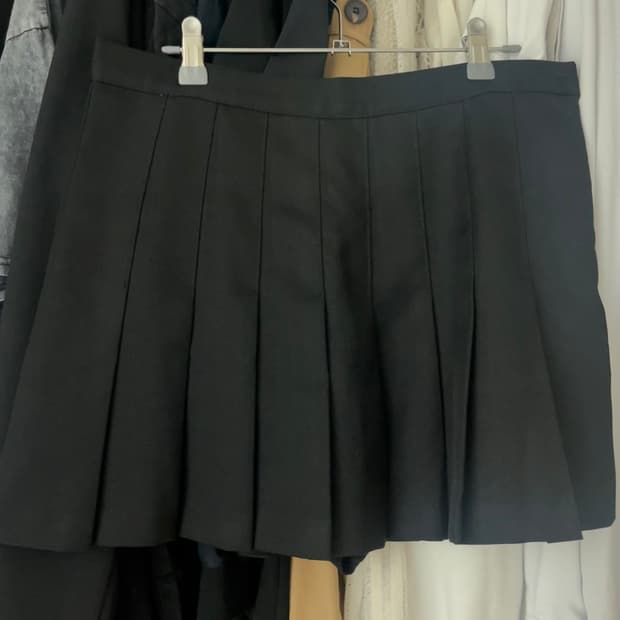 블랙 미니스커트 L