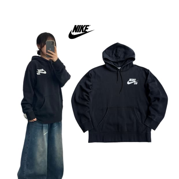나이키 신형 후드티 블랙