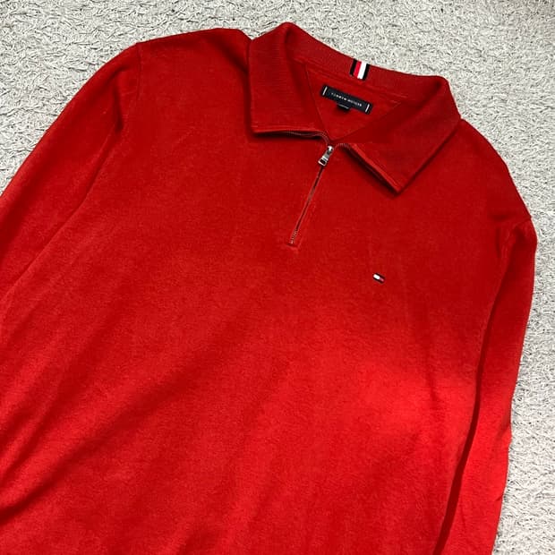 [100-105] 타미힐피거 반집업 니트