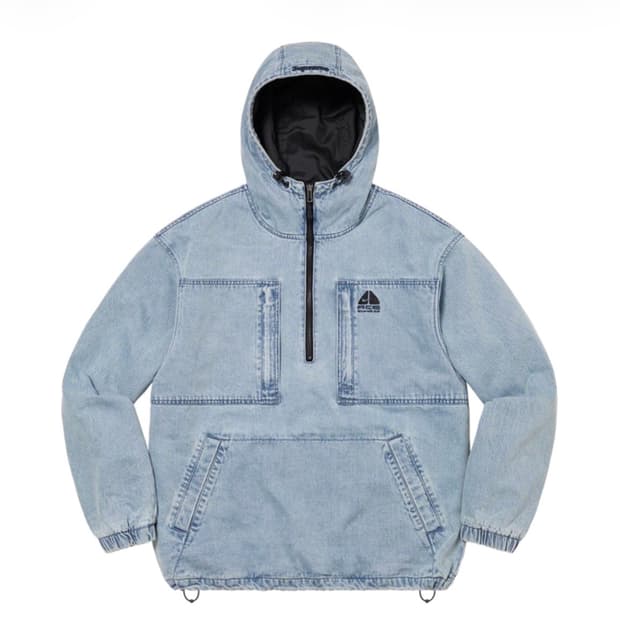 슈프림 x 나이키 ACG 데님 풀오버 워시드 블루 - L