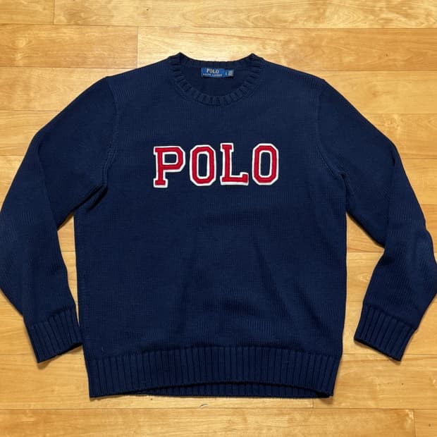 폴로 랄프로렌 로고 니트 스웨터 L