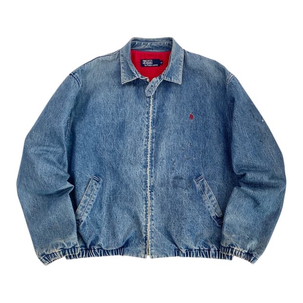 8-90's 폴로 데님 스윙탑 자켓