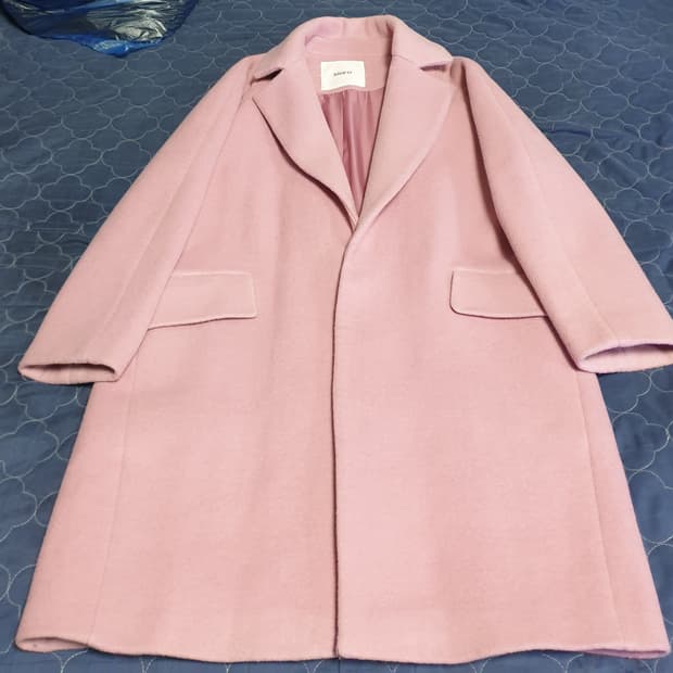 SIERO 시에로 코쿤핏 라그랑소매 울 코트 핑크 (XS)