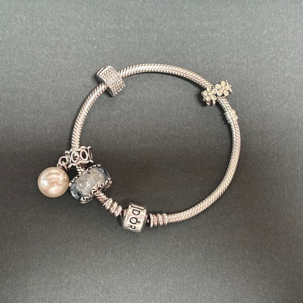 판도라 모멘츠 실버 팔찌+참4개 