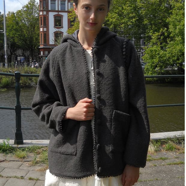 (새상품)후디 부클 가디건