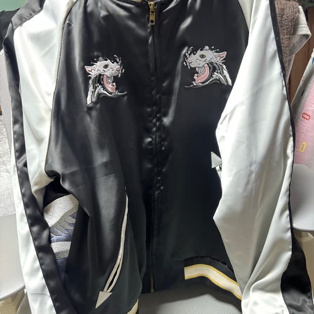 karaku 고양이 자수 스카쟌 2XL 사이즈