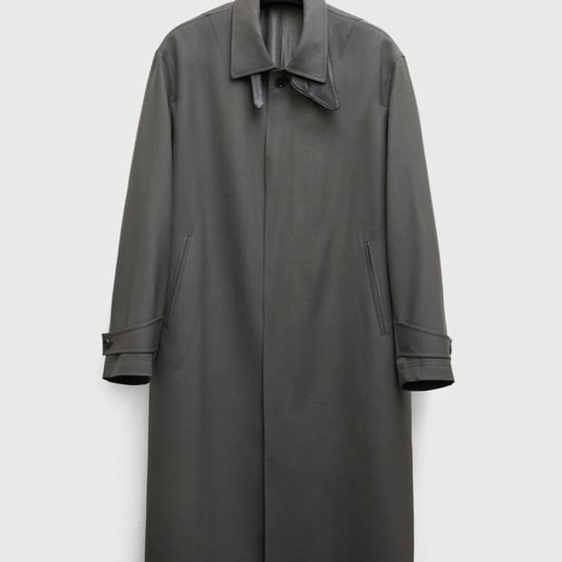 유스 / 26SS 파인 울 맥시 코트(카키 그레이) / L