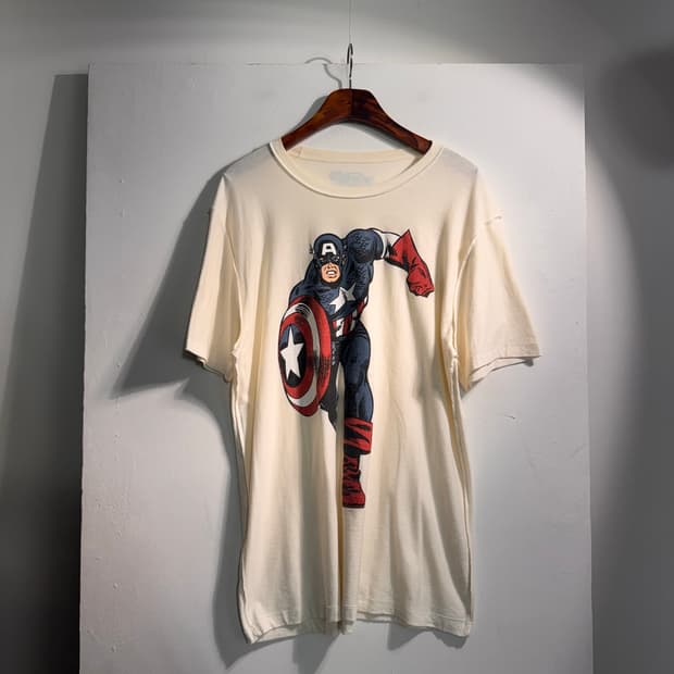 MARVEL 마블 캡틴아메리카 커스텀 티셔츠 L C679