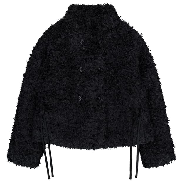 코이세이오 헤어리 퍼자켓 블랙