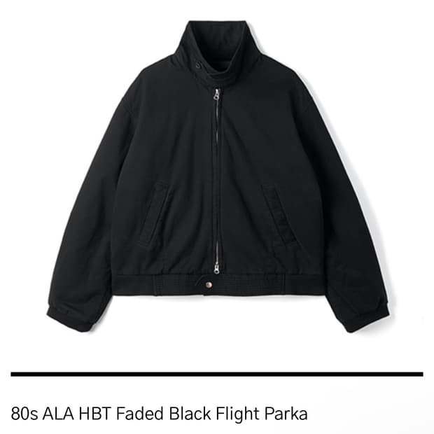 [2] 80s ALA HBT Faded Black Flight Parka