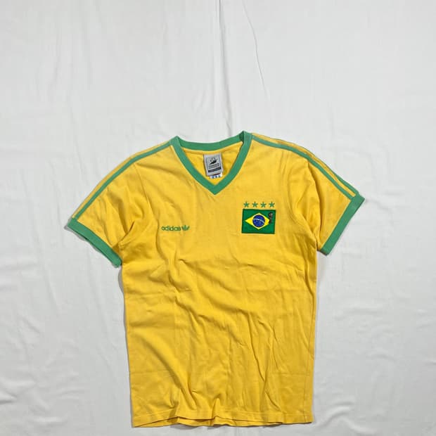 90‘s 아디다스 adidas 98 프랑스월드컵 브라질팀 반팔티