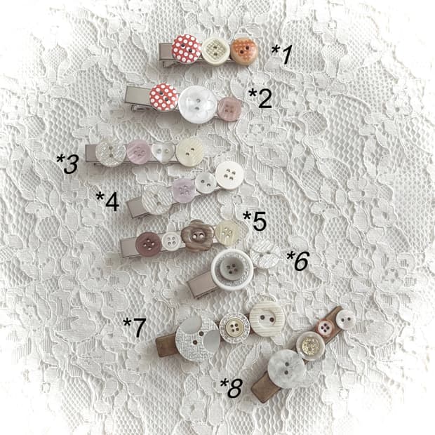 ⊰one and only⊱ button hair-pin 단추 헤어핀