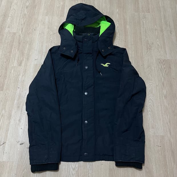 홀리스터 Hollister 로고 자수 후드 바람막이 자켓 L/100