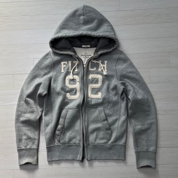 아베크롬비 빈티지 양홍원 후드집업 그레이