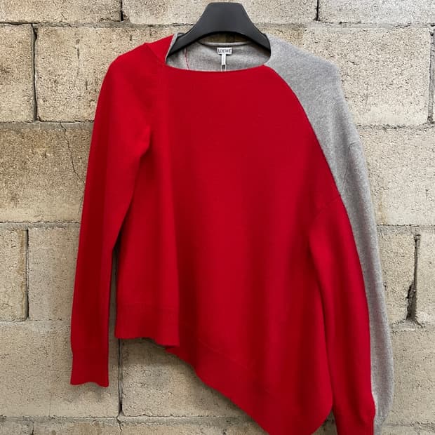 로에베 비대칭 캐시미어 니트 