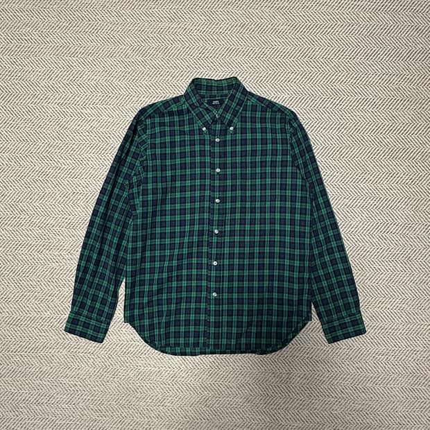 SHIPS usa made check cotton shirt
