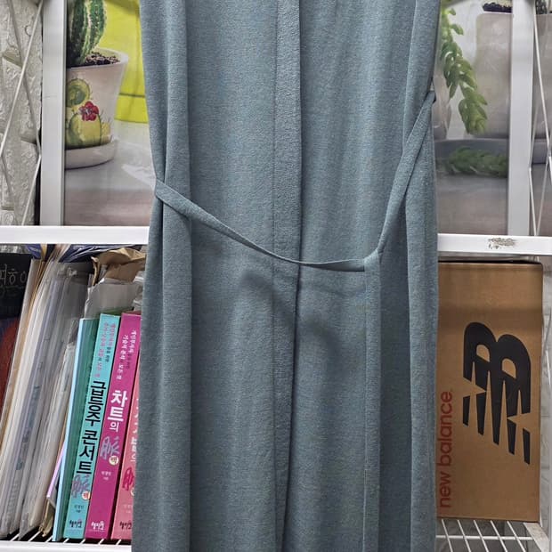 더캐시미어 롱 니트원피스 니트드레스 S 85 슬리브리스 벨티드 WM23