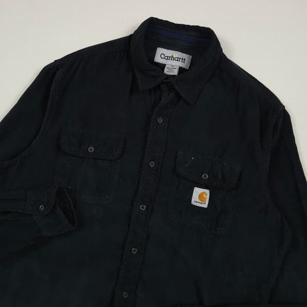 M(95) 칼하트 리워크 코듀로이셔츠 블랙