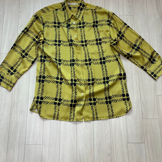 MARNI * Uniqlo SS22 오버사이즈 롱슬리브 셔츠 머스타드 S