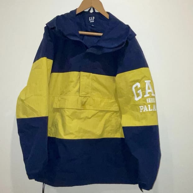 24SS 팔라스 x 갭 윈드브레이커 블루 옐로우