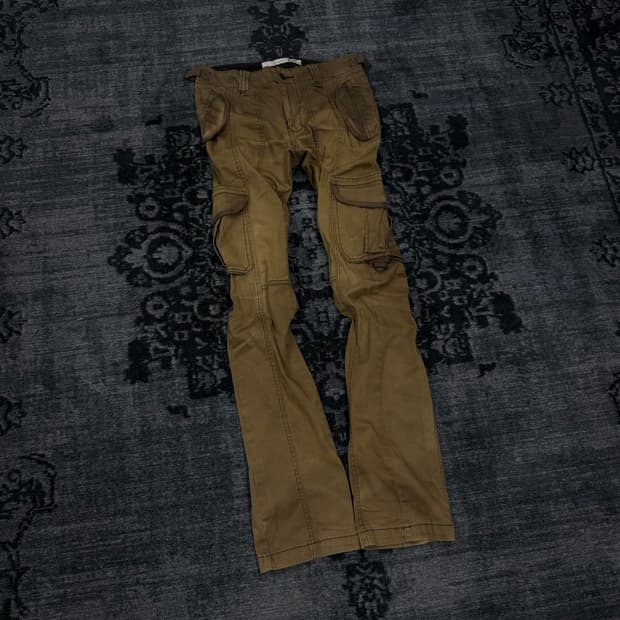 Schlussel 00s beige washing cargo pants