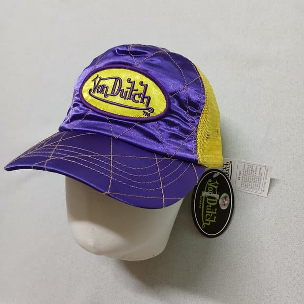택붙은 미사용 vondutch 본더치 매쉬 볼캡 모자 y2k