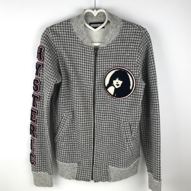 히스테릭글래머 히글 져지 집업 하운드투스 블루종자켓 빈티지y2k 야구점퍼