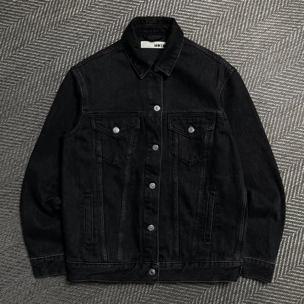 빈티지 흑청 데님 트러커 자켓o 5088