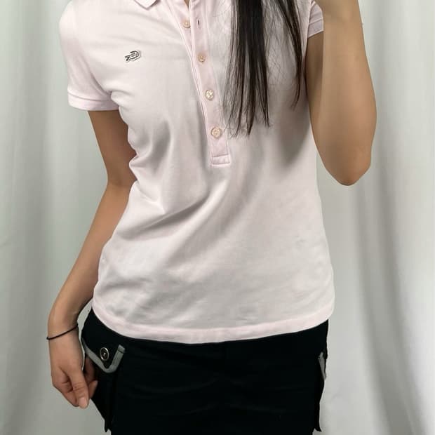 라코스테 핑크 카라 반팔