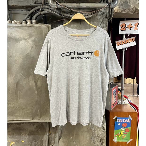 칼하트 워크웨어 로고 반팔티 그레이 L #csz3635