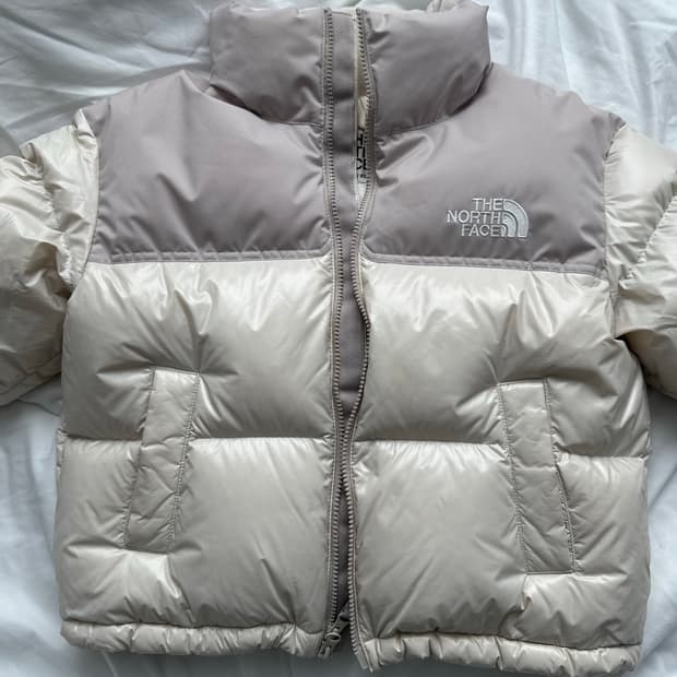 (W) 노스페이스 화이트 라벨 노벨티 눕시 다운 자켓 크림 베이지