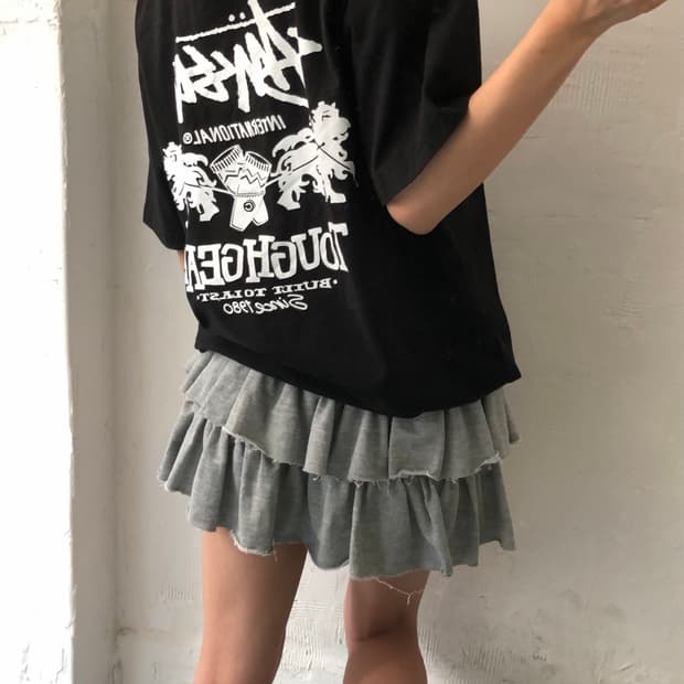 Stussy 스투시 블랙컬러 터프기어 로고 티셔츠