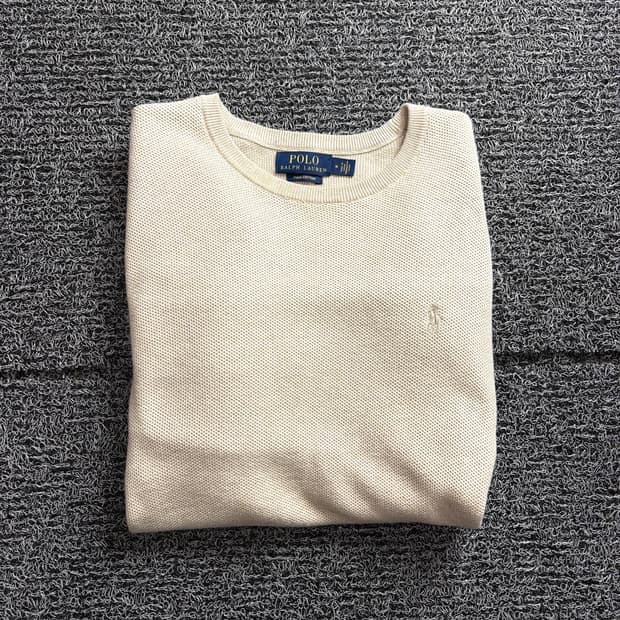 폴로 랄프로렌 포니로고 파마 코튼 라운드 넥 니트 2878