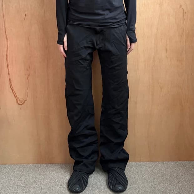 꼼데가르송 옴므 링클 폴리 축융 팬츠