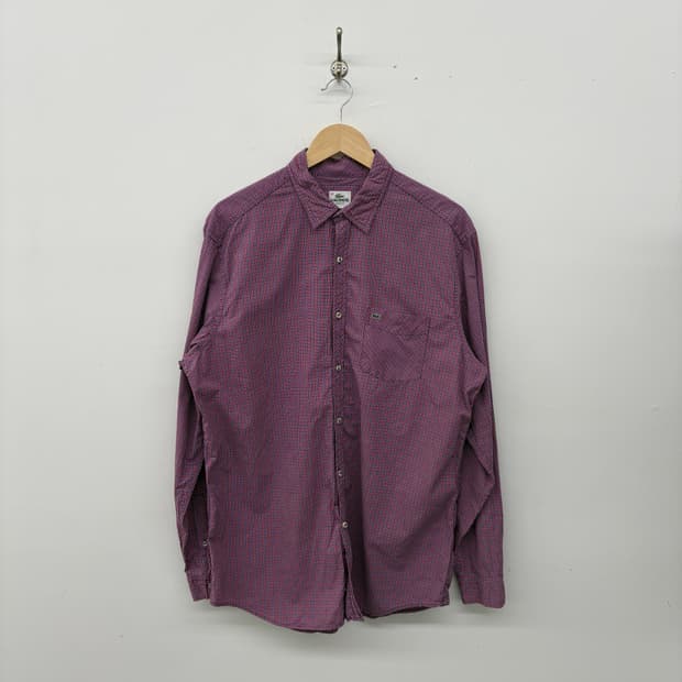 라코스테 깅엄 체크 셔츠 남성L