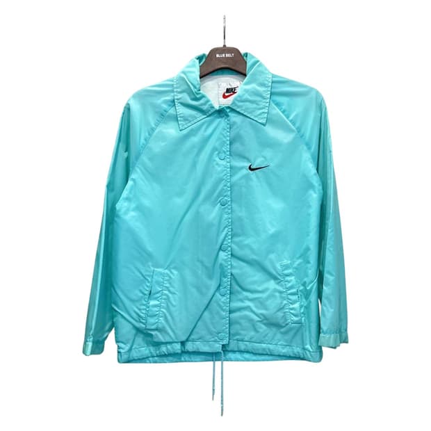 나이키 올드스쿨 코치 자켓 카라넥 스냅버튼 밑단 스트링 디테일 스카이블루
