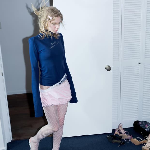 Ans Dotsloevner 핑크 도트 스커트