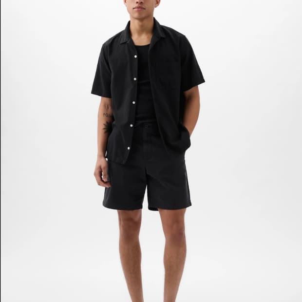 갭 GAP 반바지 프렙스터 검정 28 새제품