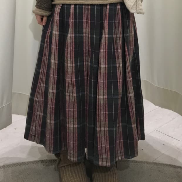 kyoto check skirt