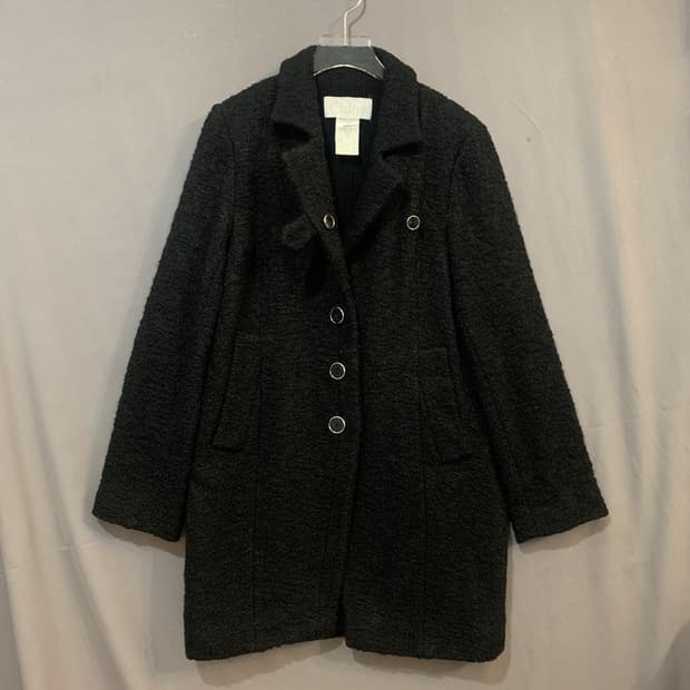 76 끌로에 부클레 블랙 하프 코트