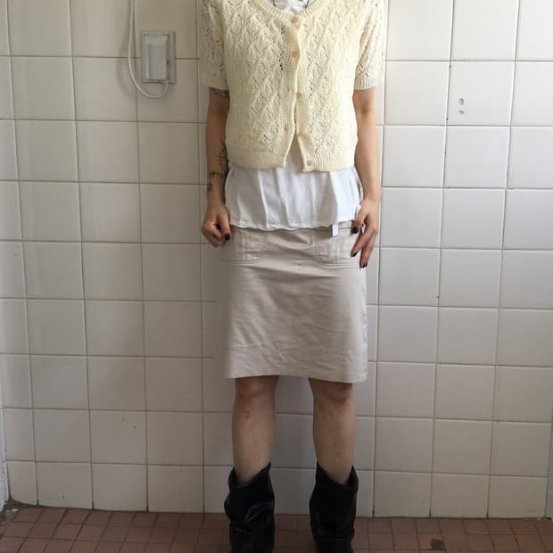 Crochet knit cardigan