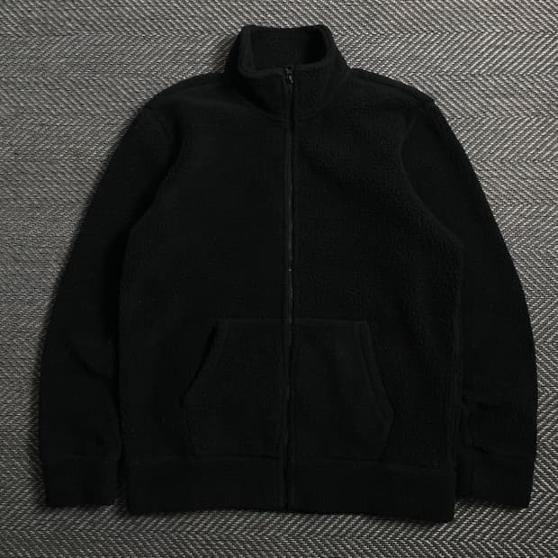 GAP 미니멀 블랙 플리스 집업 자켓 o 4333