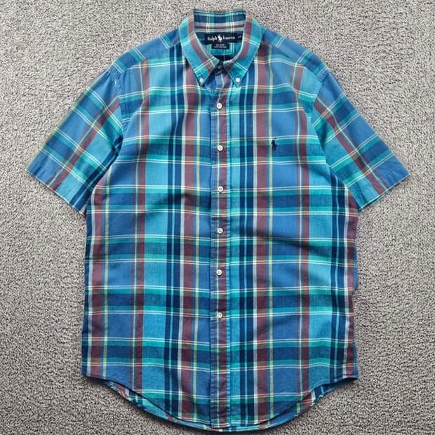 폴로랄프로렌 체크 하프 반팔 셔츠 ( 95 ) / 11918