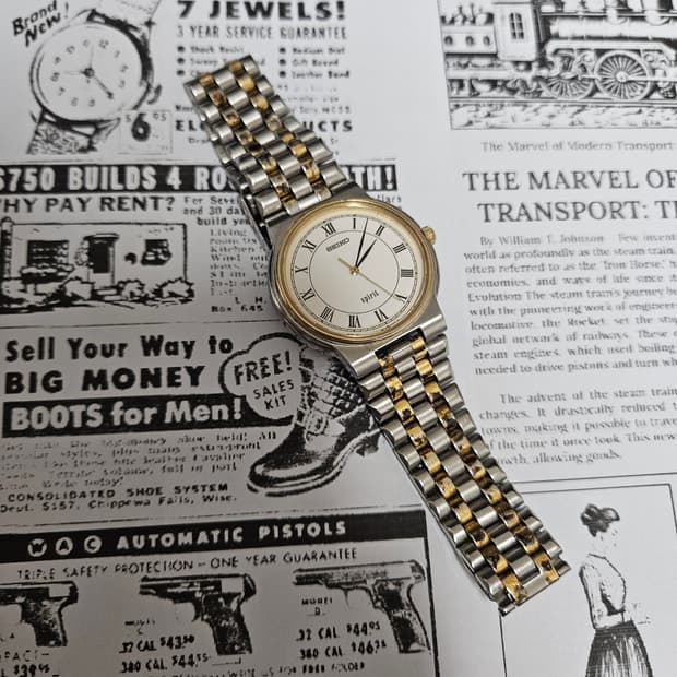 세이코 스피릿 5P31-6A50 빈티지 쿼츠 시계 Seiko Spirit